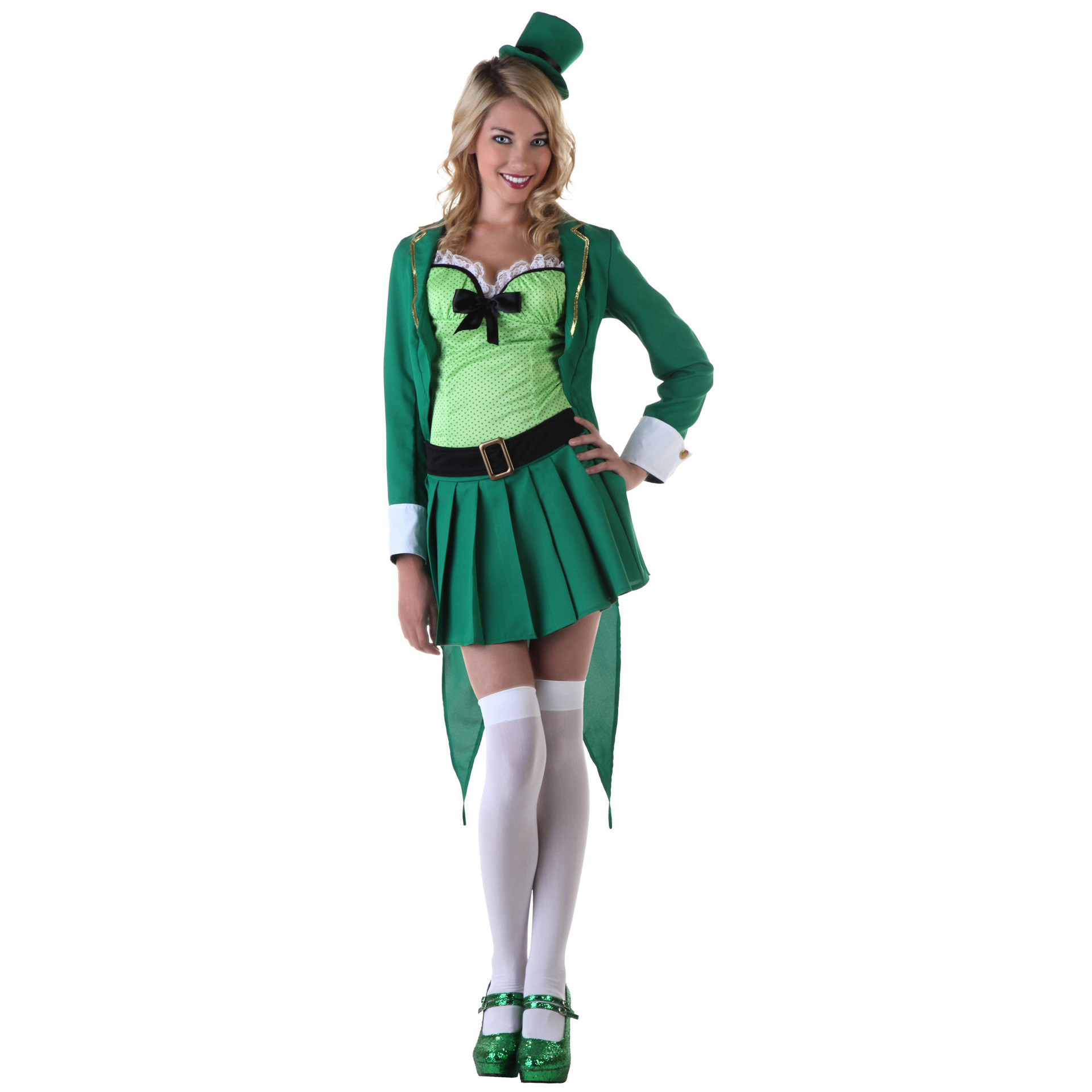 Lucky Charm Leprechaun Irish St Patricks Day Oktoberfest Beer Womens Costume