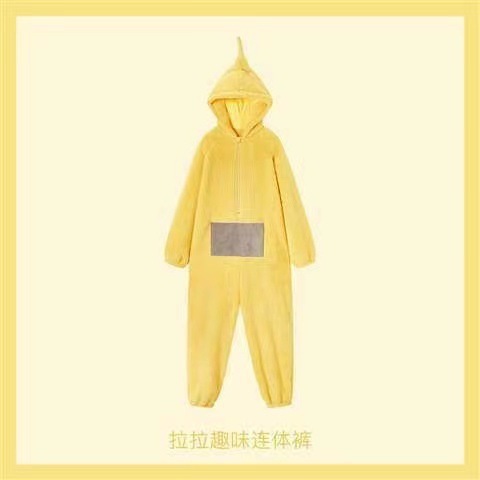 Teletubbies Anime Tinkywinky Dipsy Laa Laa Po Zip Furry Hoodies Festival Costume Performance Clothing Sleepwear Jumpsuit Romper