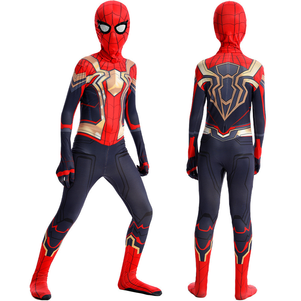 Spider Man Spiderman Costume Fancy Jumpsuit Adult And Children Halloween Cosplay Costume Red Black Spandex 3D Cosplay Clothing