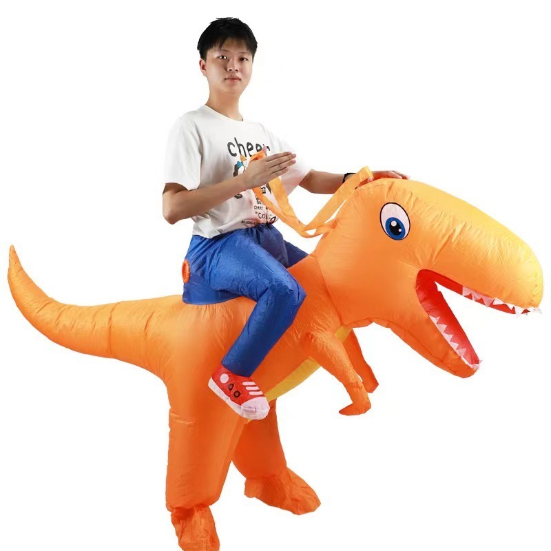 Halloween Children Kids Dinosaur inflatable costumes Ride Dinosaur Dragons Costume Cosplay Outfit Blow Up