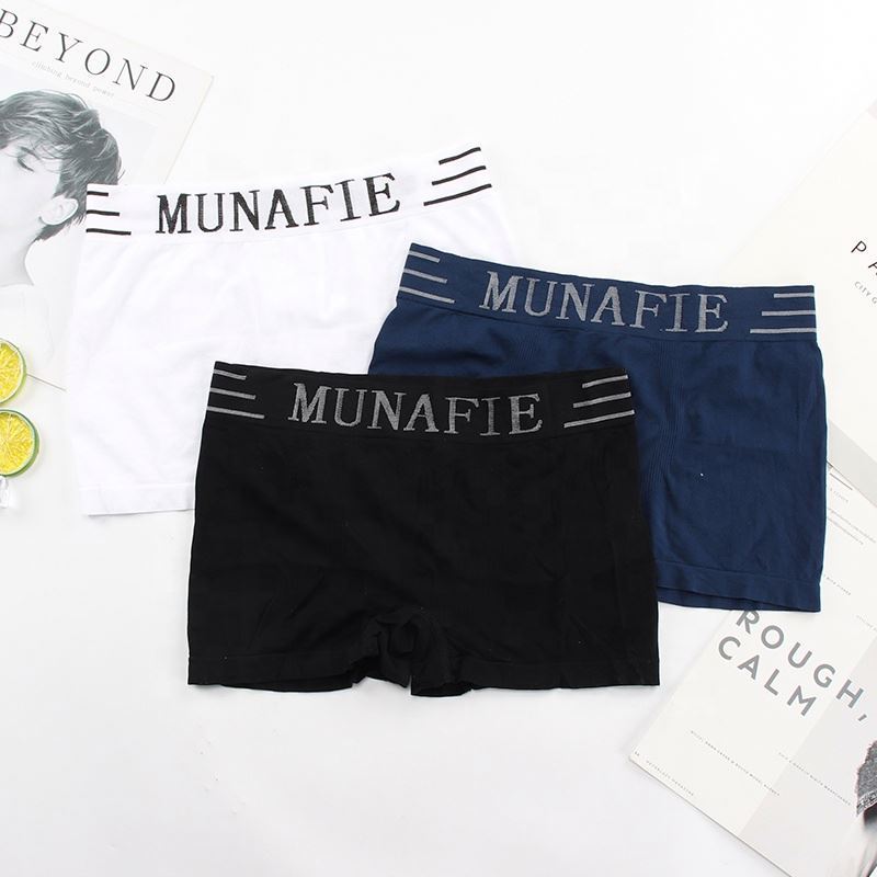 Munafie Men's Printed Letter Underpants Nylon Fashion Seamless mid rise Briefs Good Elasticity Underwear Munafie Panty