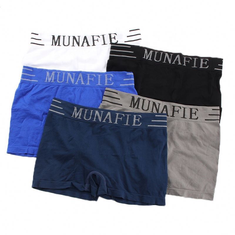 Munafie Men's Printed Letter Underpants Nylon Fashion Seamless mid rise Briefs Good Elasticity Underwear Munafie Panty