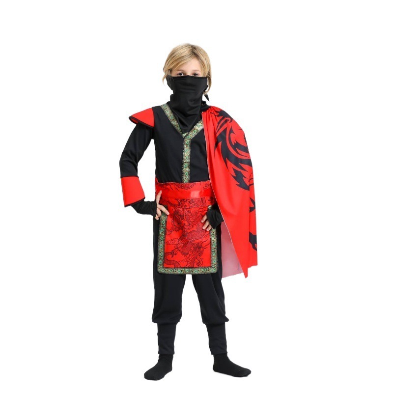 Ninja Dragon Red Costume Outfit Set for kids Halloween Dress Up Party Bule Boys Ninja Costume for Kids