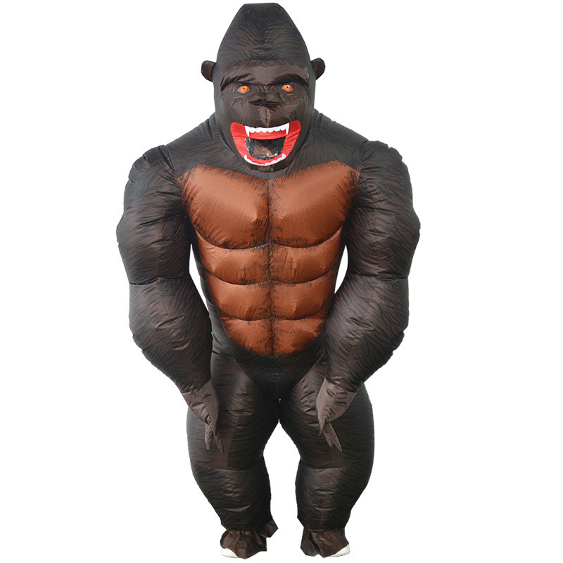 active festival gift kids costume advertising giant animal standing inflatable type adult kingkong mascot blow up