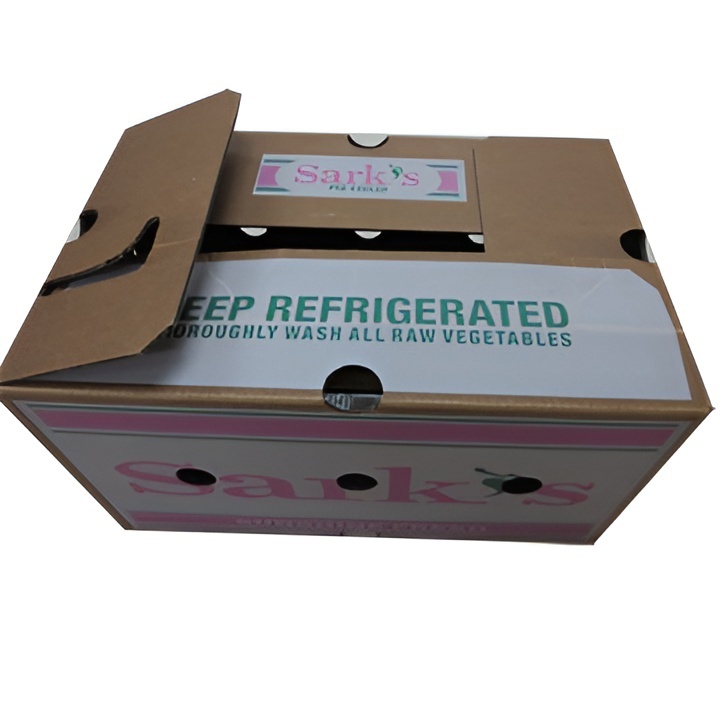 Oem factory custom fresh produce packaging box waxed cardboard boxes for vegetables