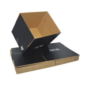 Wholesale biodegradable recyclable black heavy duty corrugated shipping boxes custom logo printed cardboard cartons