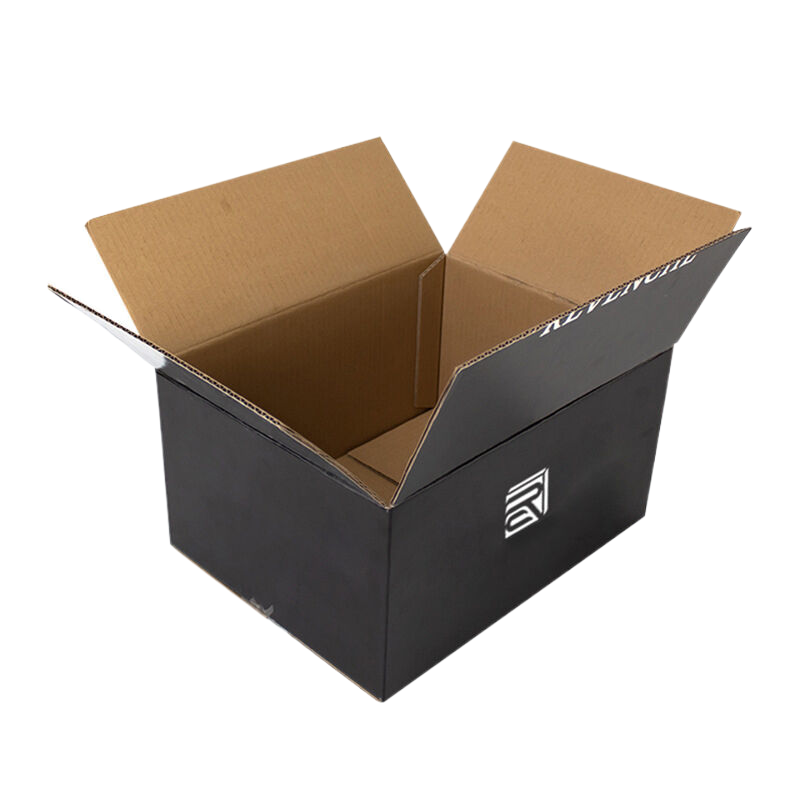 Wholesale biodegradable recyclable black heavy duty corrugated shipping boxes custom logo printed cardboard cartons