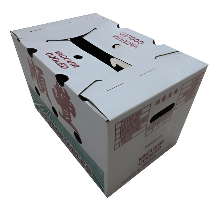 High Quality Custom  fresh produce carton vegetables packaging bushel boxes wax coated corrugated box