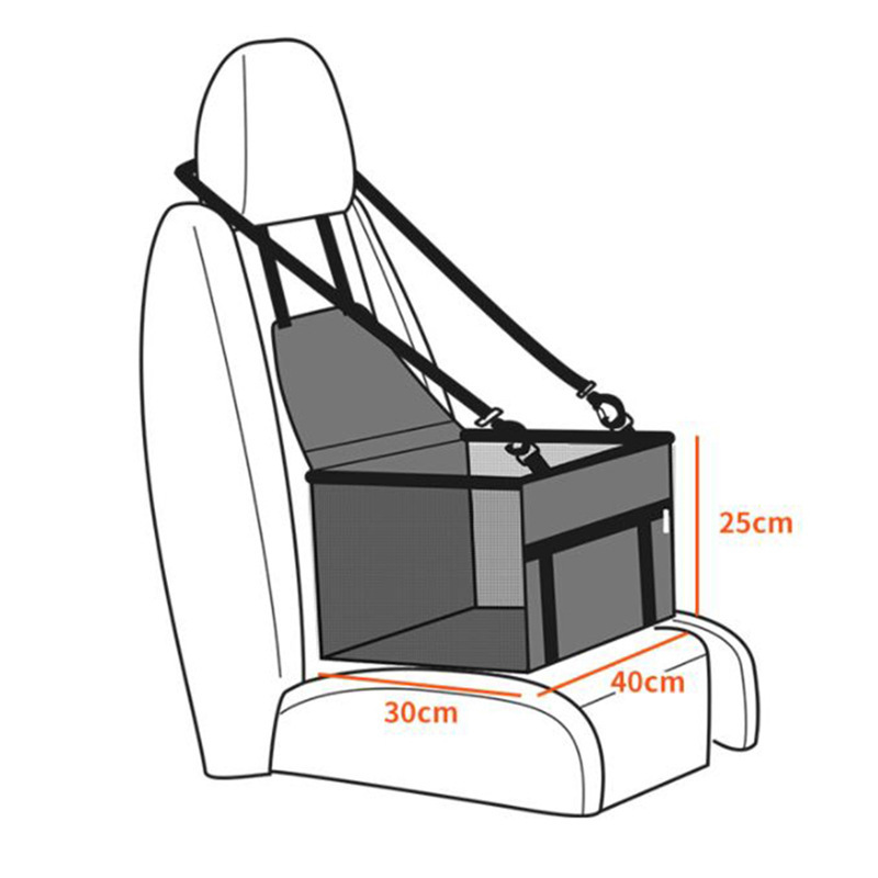 Dog Car Seat Bed Pet Booster front Seat Pet Travel Safety Car Seat with Safety Belt  Backseat Protector