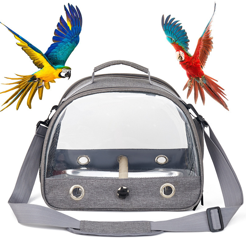 Small Animal Bird Travel Carrier Bag Oxford Outdoor Breathable Portable Bird Backpack Sling Pet Bag Travel Cage for Small Pets