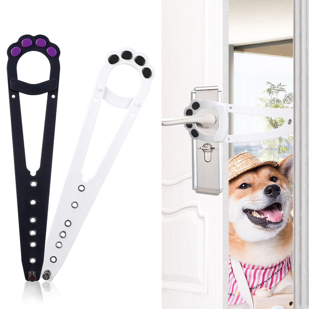 Cat Door Holder Latch Adjustable Cat Door Alternative to Keep Dogs out of Cat Litter Boxes and Food Flex Latch Strap