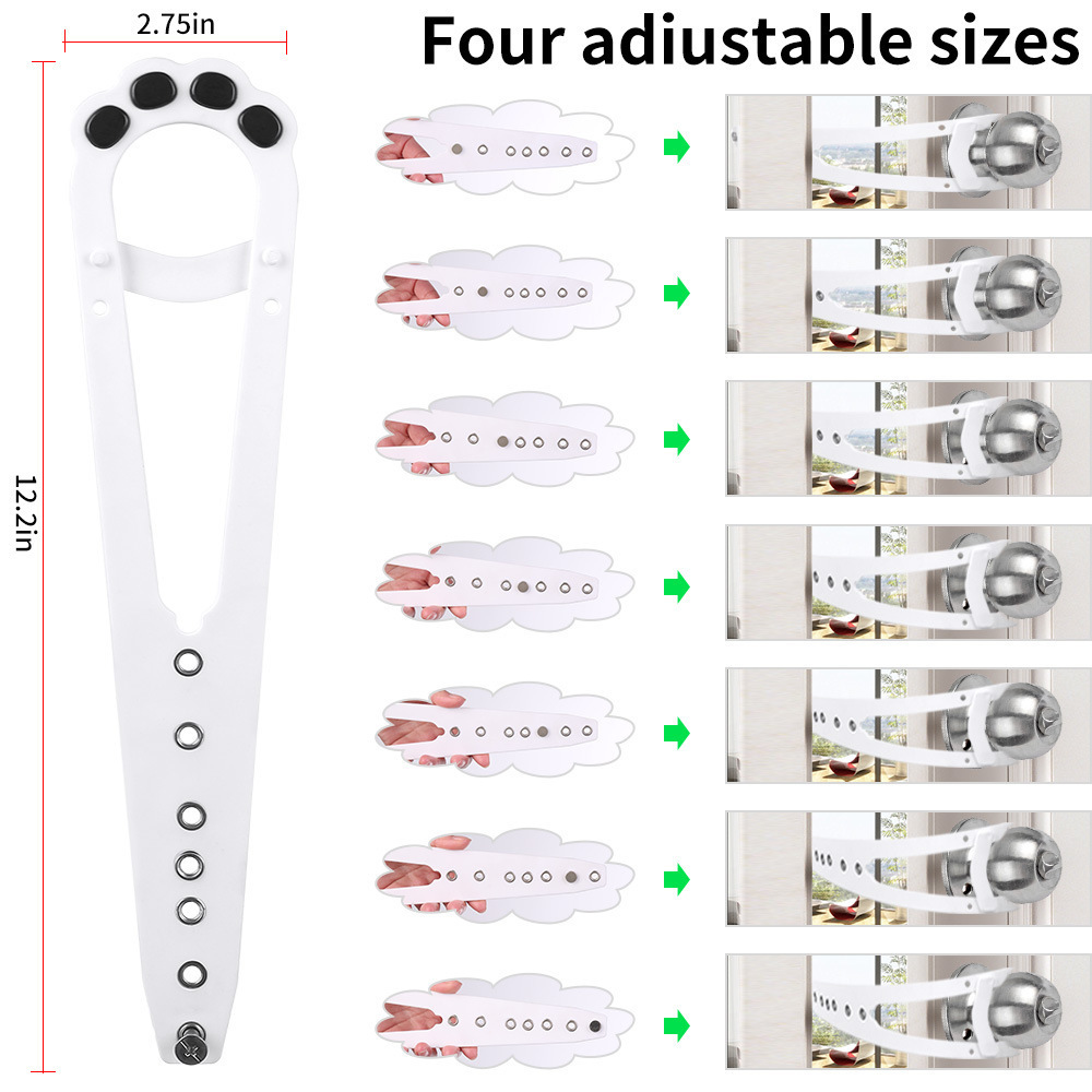 Cat Door Holder Latch Adjustable Cat Door Alternative to Keep Dogs out of Cat Litter Boxes and Food Flex Latch Strap