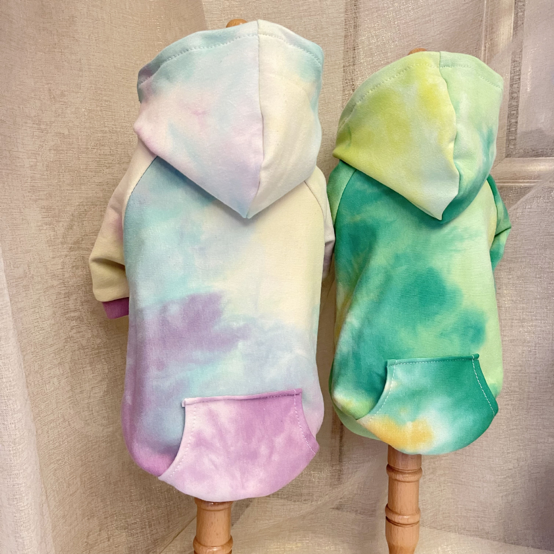 Pet Hoodie Tie Dye Crop popular Dog outdoor playing fashion clotlhes Hooded Sweatshirt Pet Clothes Sweaters with Hat