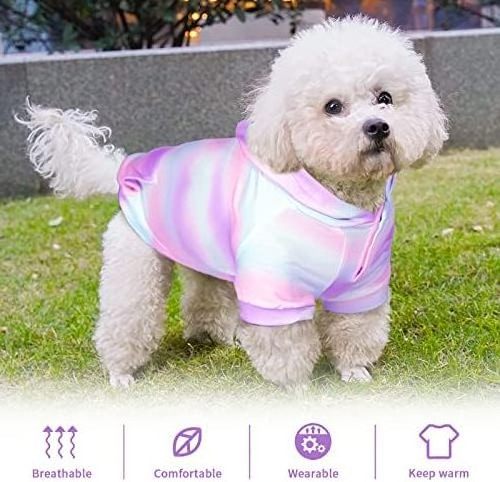 Pet Hoodie Tie Dye Crop popular Dog outdoor playing fashion clotlhes Hooded Sweatshirt Pet Clothes Sweaters with Hat