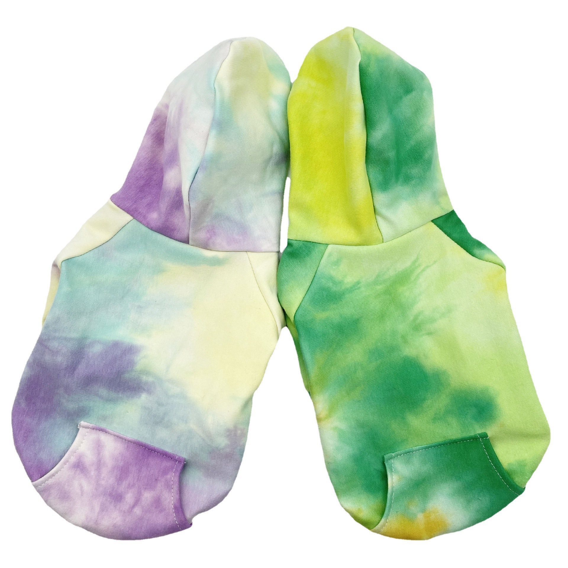 Pet Hoodie Tie Dye Crop popular Dog outdoor playing fashion clotlhes Hooded Sweatshirt Pet Clothes Sweaters with Hat