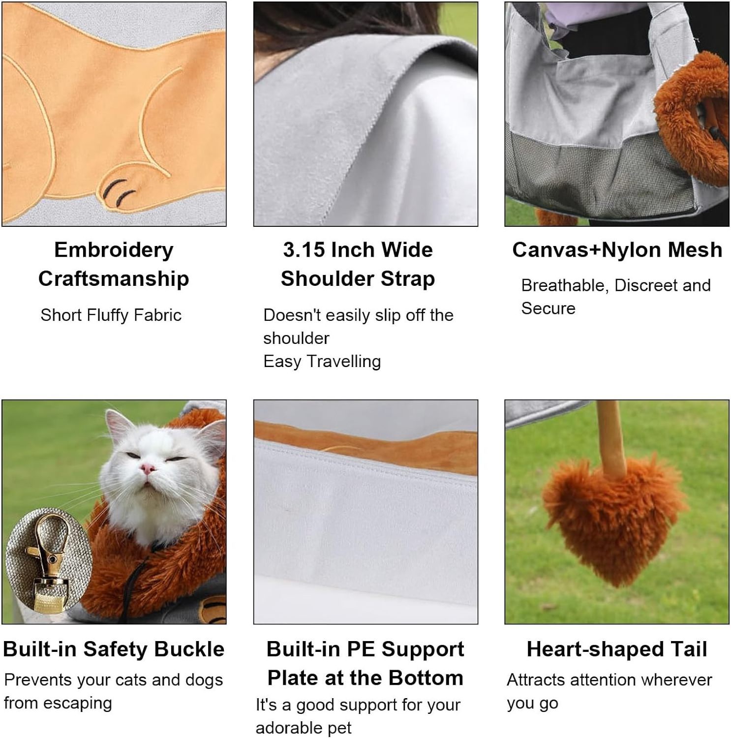 Portable Pet Canvas Shoulder Lion-Shaped Holder Pet Cat Sling Carrier Bag Fashion Bolsa Para Mascotas Foldable Cat Carrier Bag