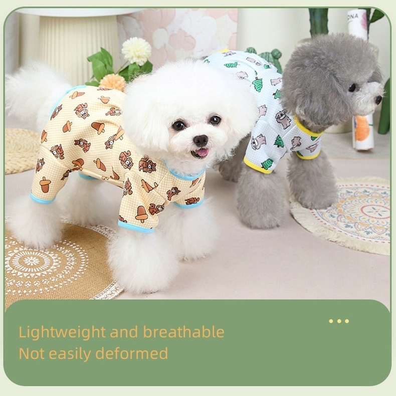 Wholesale pet clothing winter warm full coverage dog 4 legged clothes Full Body including belly wrapping for puppy small dog