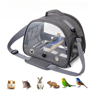 Small Animal Bird Travel Carrier Bag Oxford Outdoor Breathable Portable Bird Backpack Sling Pet Bag Travel Cage for Small Pets