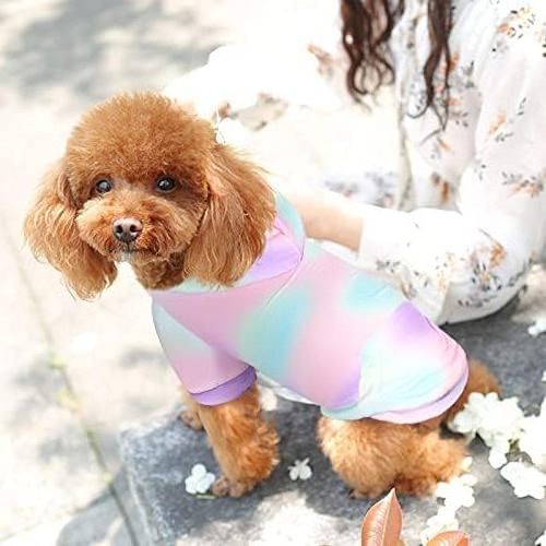 Pet Hoodie Tie Dye Crop popular Dog outdoor playing fashion clotlhes Hooded Sweatshirt Pet Clothes Sweaters with Hat