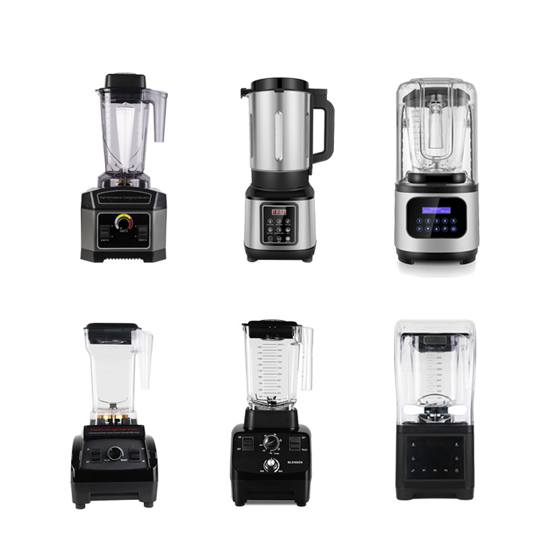 BPA Free Smoothie Blender 1500W Professional Power Blender Mixer Fruit Juicer Black Electric Plastic Multifunctional Push Button