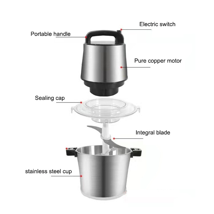 6L stainless steel industrial meat grinder commercial meat grinder