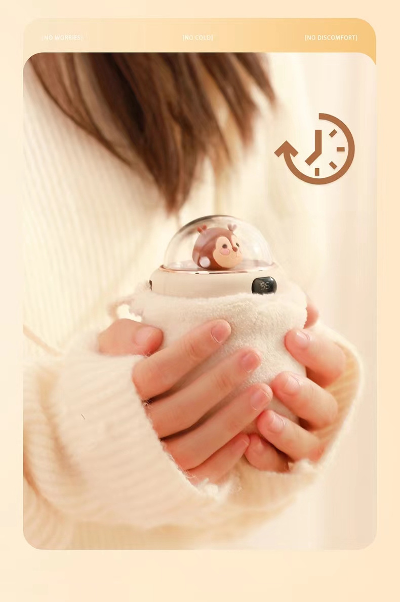 Rechargeable Winter  Cute Portable  Power Bank Electric Hot Water Bag Bottle Instant Hand Warmer