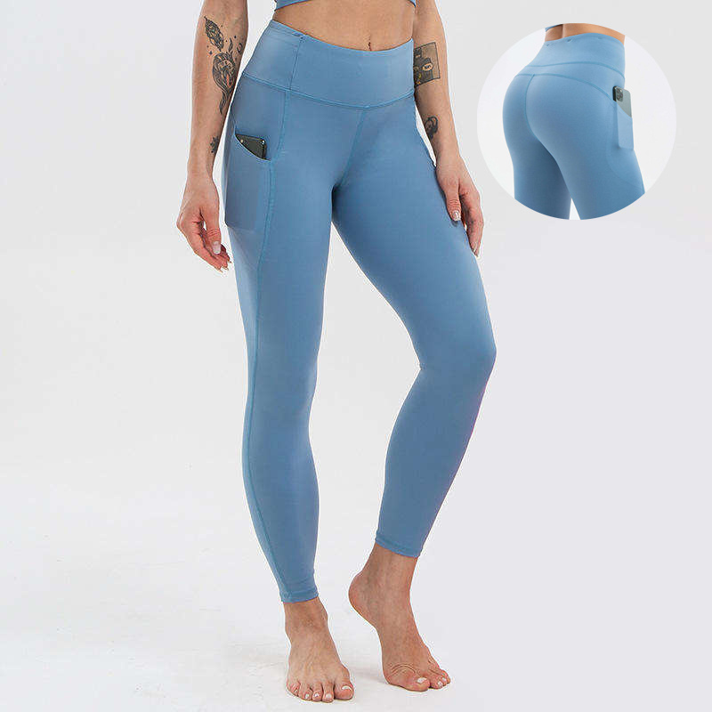 high quality tummy control feels like skin yoga recycled pocket leggings yoga pants women fitness gym tights leggings pants