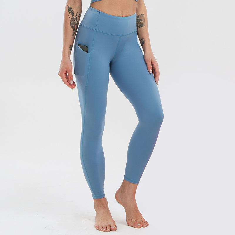 high quality tummy control feels like skin yoga recycled pocket leggings yoga pants women fitness gym tights leggings pants