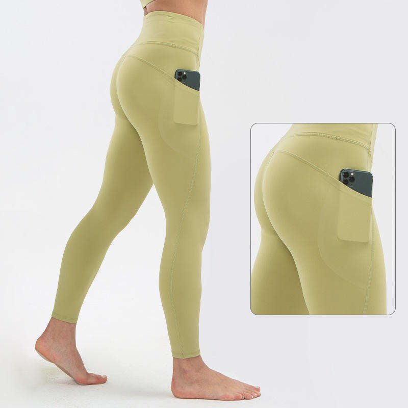 high quality tummy control feels like skin yoga recycled pocket leggings yoga pants women fitness gym tights leggings pants