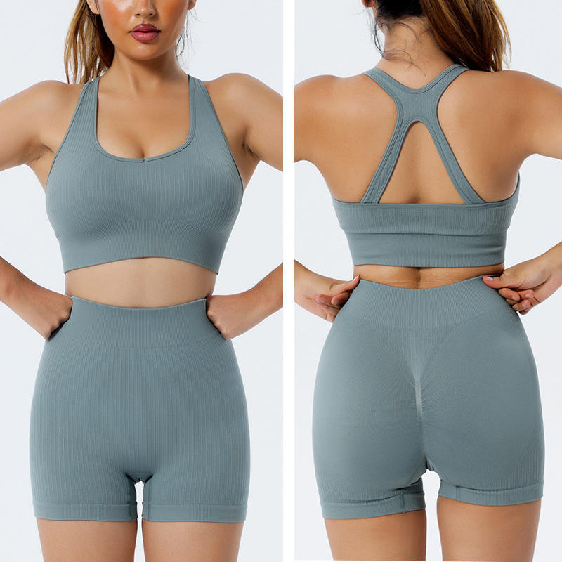 Wholesale Fitness Yoga Wear 5PCS Seamless Workout Women Gym Sets