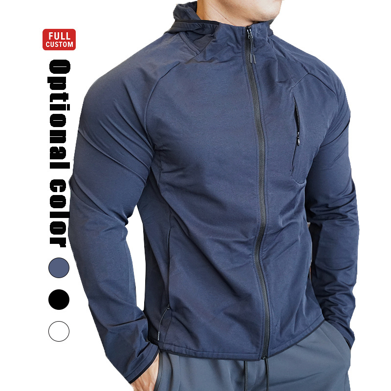 Winter Slim-Fit Training Gym Running Plus Size Jackets Men Zip Up Work Pullover Sports Jacket