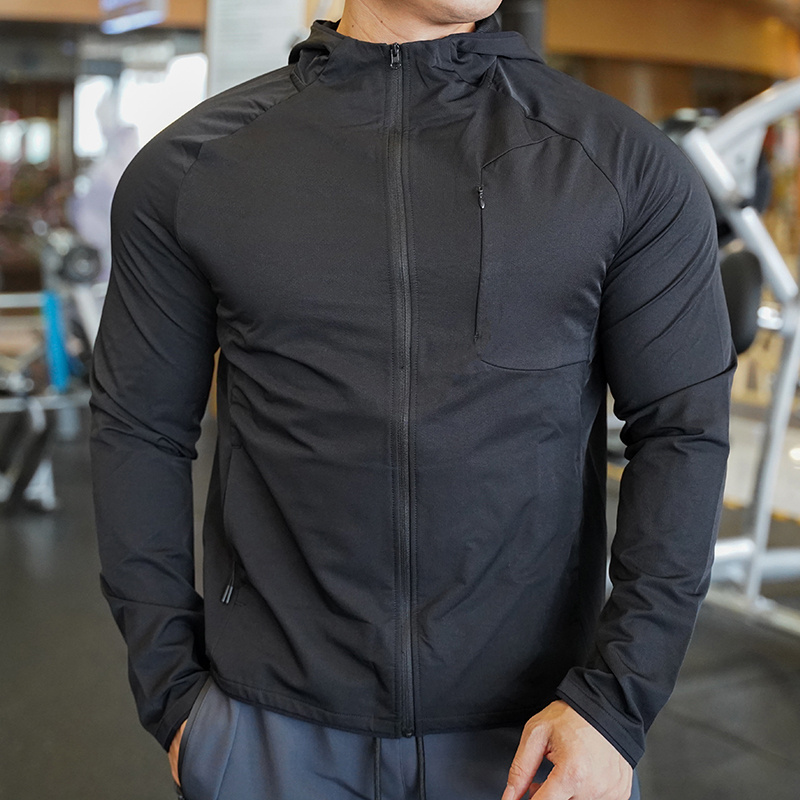 Winter Slim-Fit Training Gym Running Plus Size Jackets Men Zip Up Work Pullover Sports Jacket