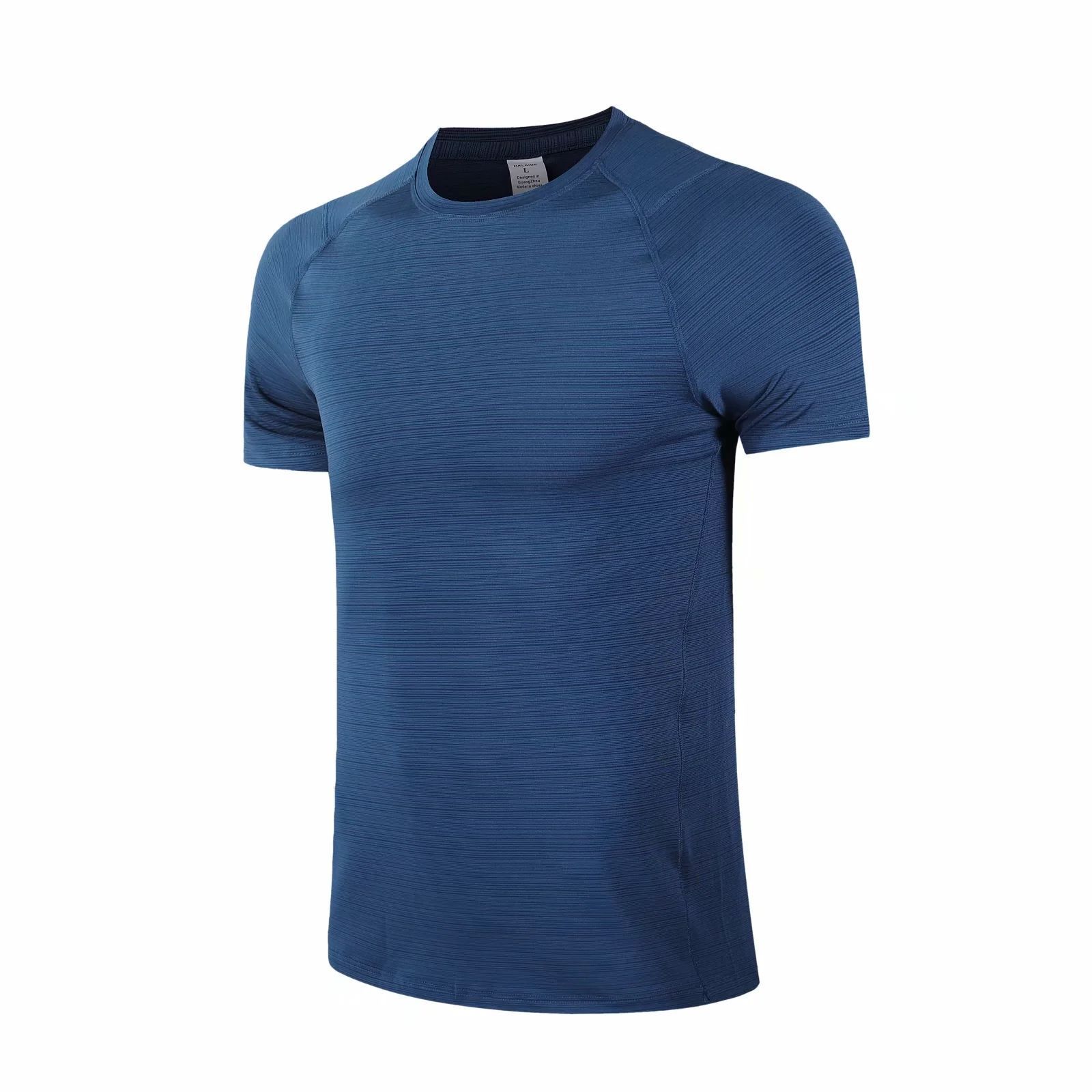 Custom Logo Plain Moisture Wicking performance Quick Dry sport shirt 90%polyester 10%spandex elastane Gym T Shirts for men