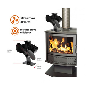 High Quality Ecofan Freestanding Energy Saving Fireplace Fan Large Airflow Heat Powered Stove Fan