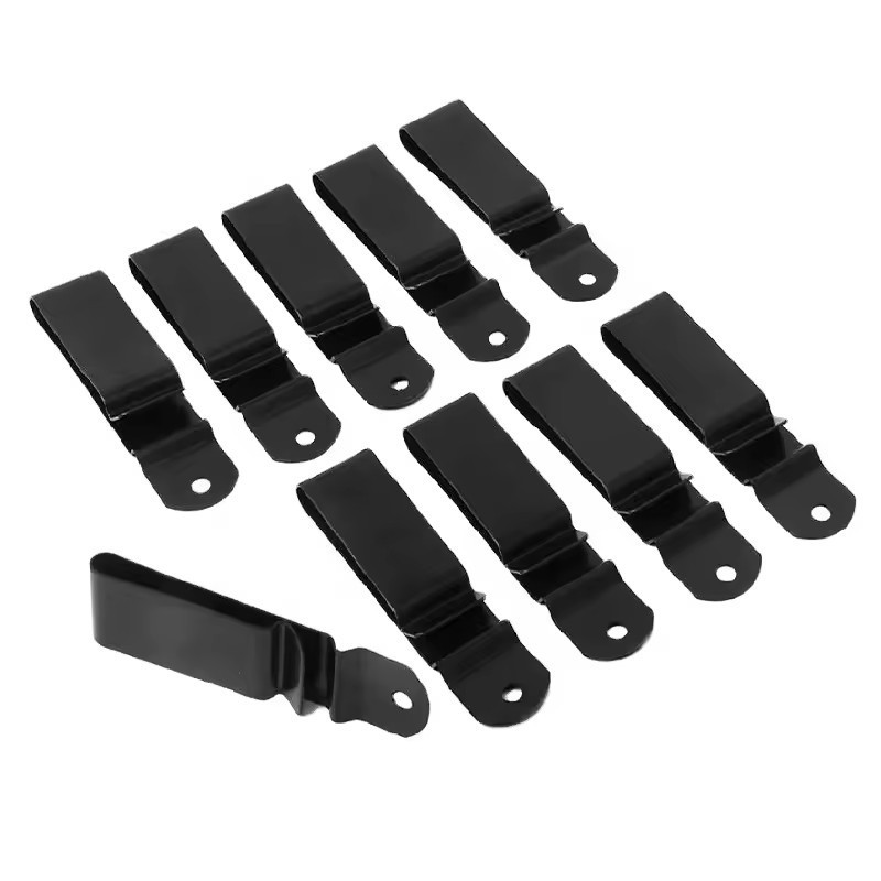 Custom Sheet Metal Stamping Stainless Spring Steel Belt Clip OEM Metal Holster Belt Clip