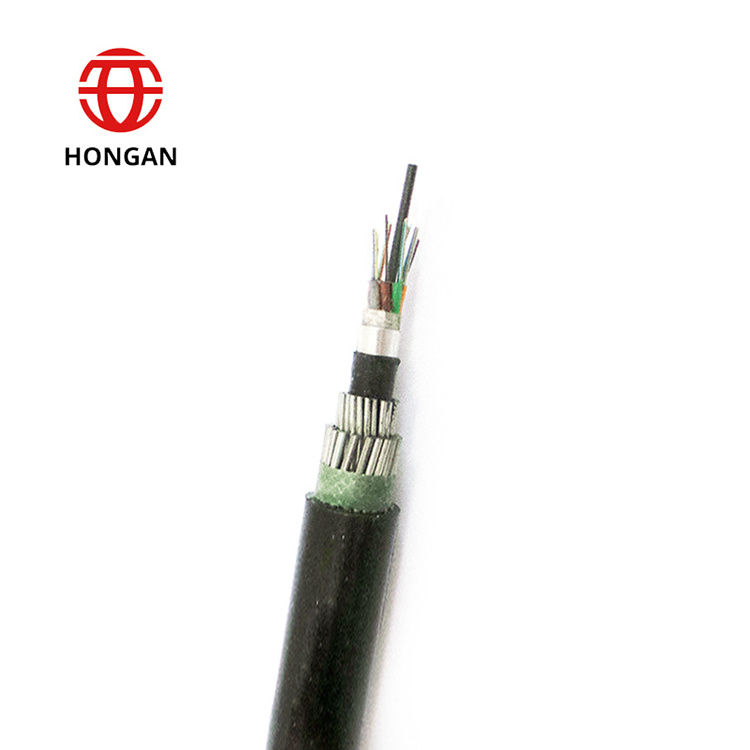 Anti Rodent GYTA33 GYTA333 Single double layer steel wire armored fiber optic cable for Underwater and Direct buried cabling