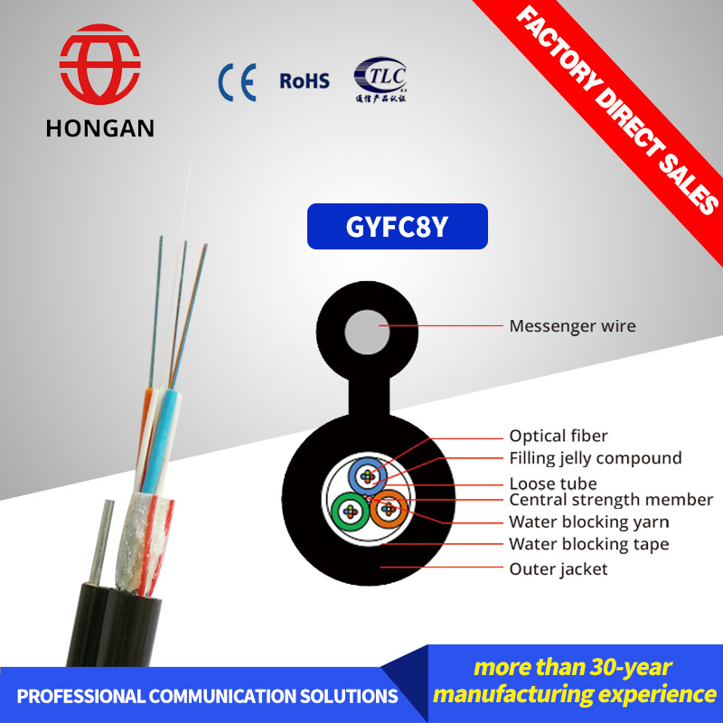 12 24 48 Core Fig. 8 G.652d Fibre Optic Cable Price GYTC8A GYTC8S GYTC8Y