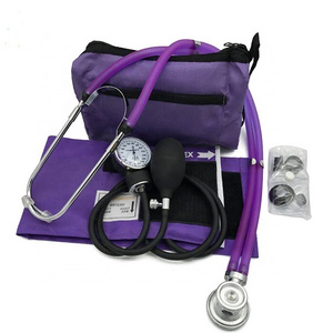 Hongan Portable manual blood pressure monitor aneroid sphygmomanometer with Sprague Rappaport Type Stethoscope