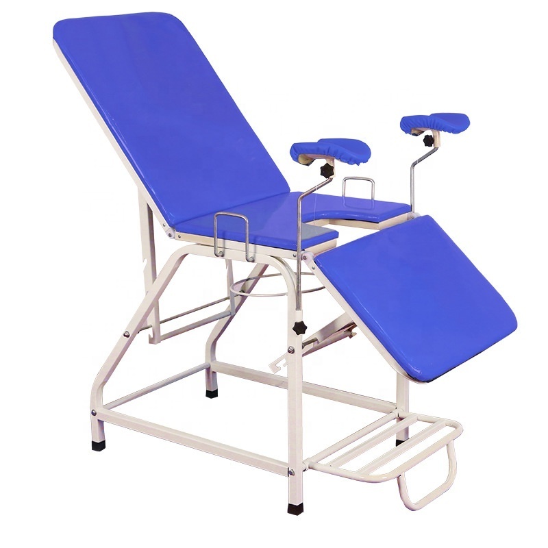 Hongan medical portable manual stainless steel gynecological examination chair table obstetric gynecology hospital delivery bed