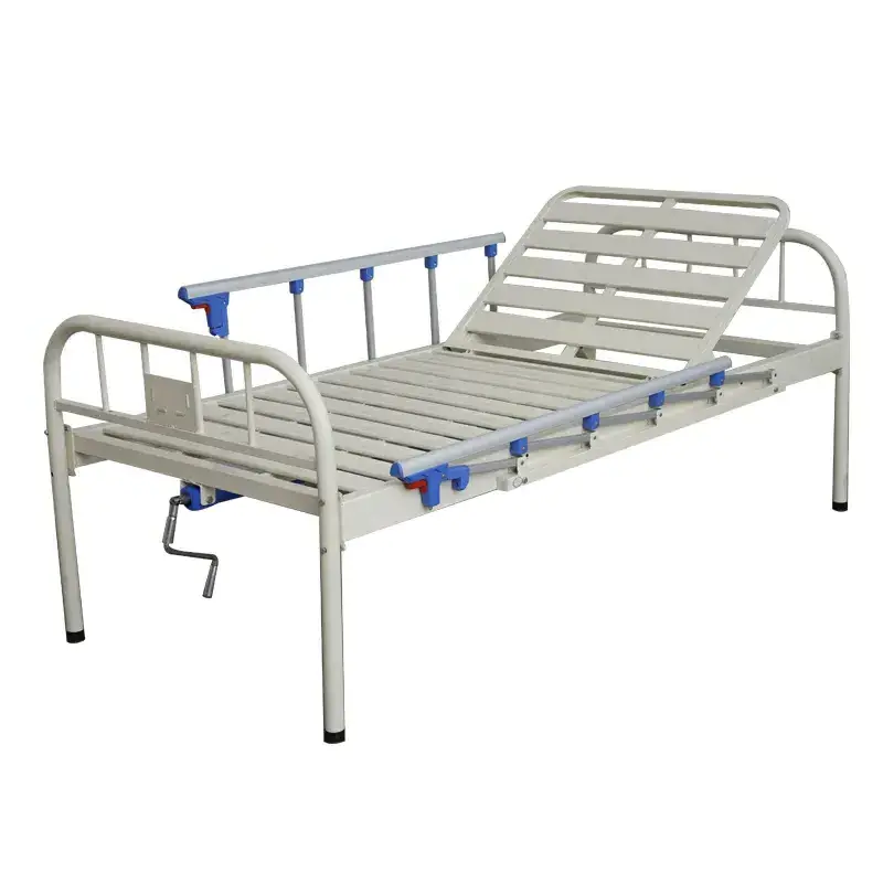 Hongan mdeicla hospital furniture steel coating single one crank manual clinic nursing bed for elderly patient use