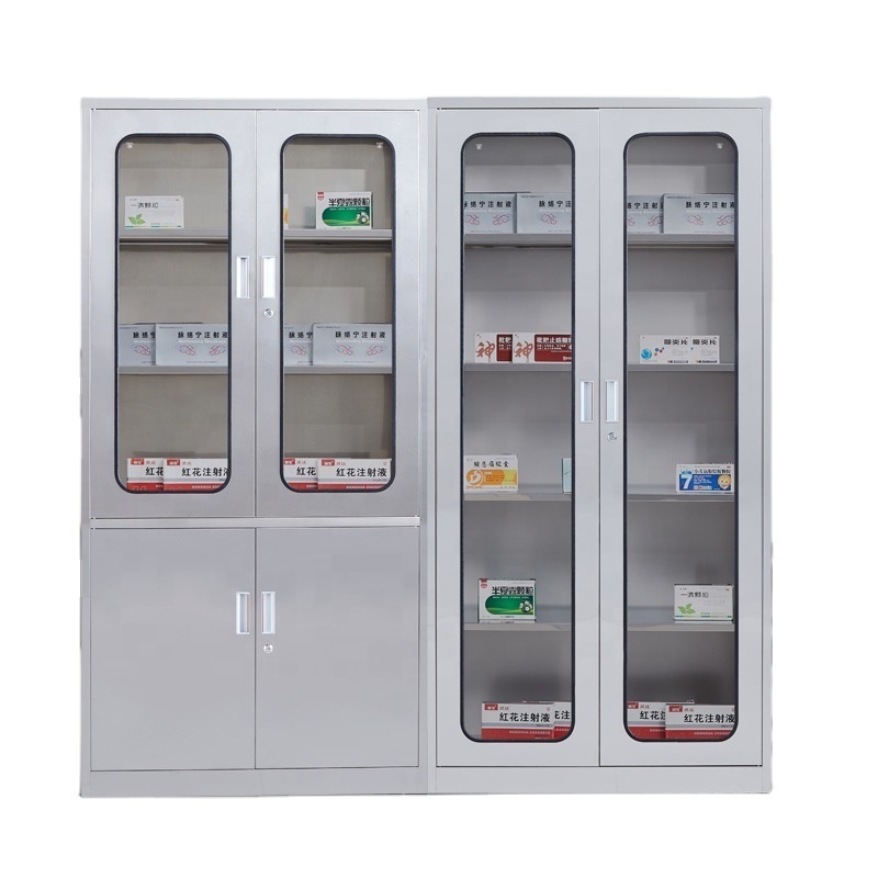 Hongan good price Durable glass and Stainless Steel Hospital Storage Medical Cabinet for hospital,clinic