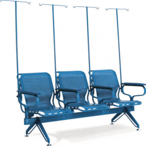 Hongan medical 3/5 Seater Hospital Waiting Infusion Chairs With IV Drip Stand steel Accompany Wait Chair