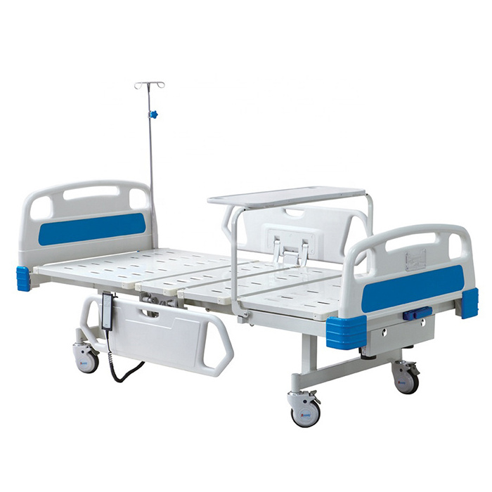 Hongan medical homecare foldable adjustable ABS 2 Function electric patient used multifunctional hospital beds with toilet