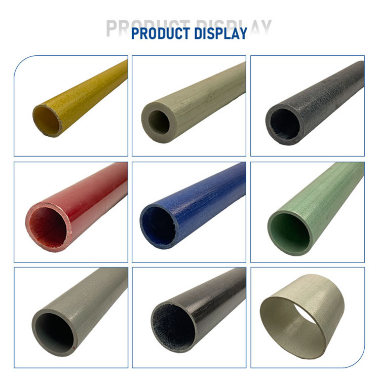 High Strength Frp Pipe Reinforced Grp Fiberglass Pipe Price Round Frp Tube Glass Fiber Reinforced Plastic Pipe