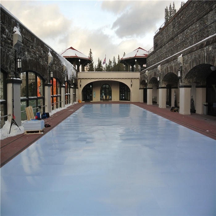 HDPE hockey ice rink floor/ skating plastic boards/synthetic ice rink for roller skating ground and barrier