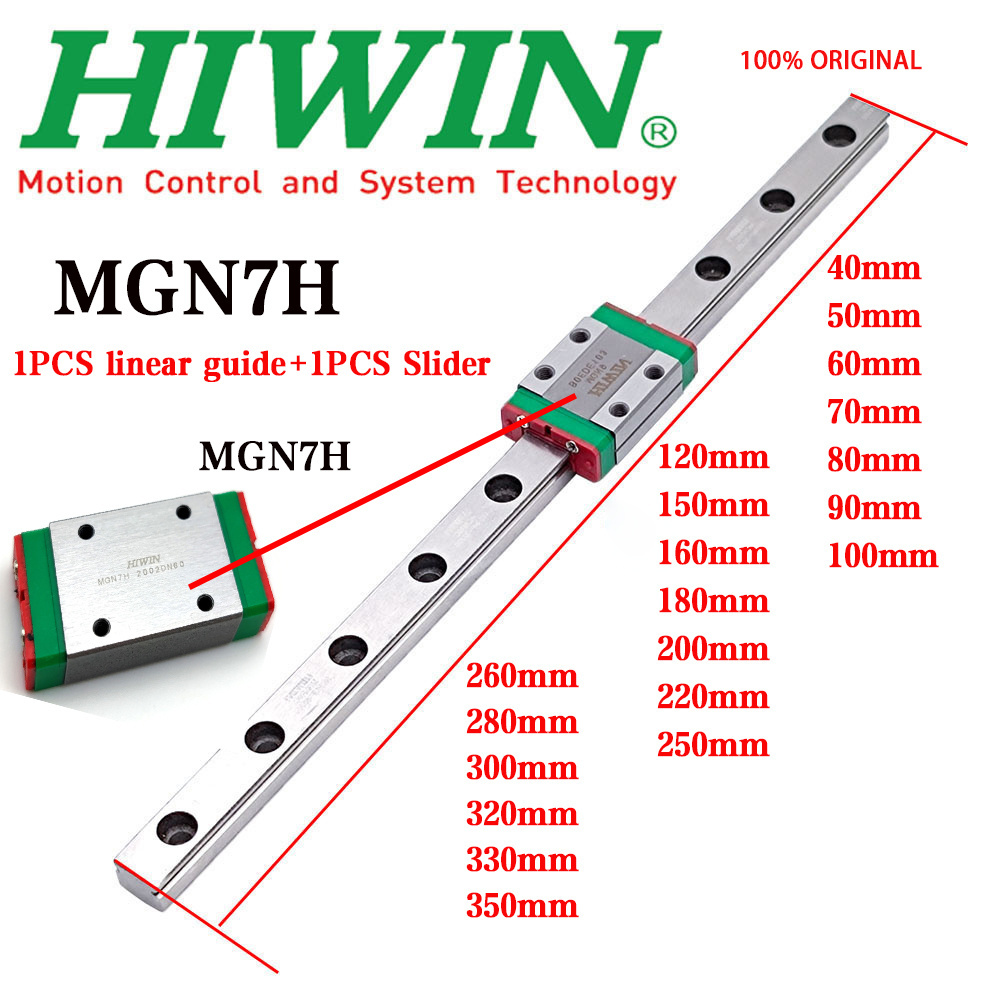 HIWIN 100% origin MGH7H 30mm Extended Stainless Steel Linear Guide Rail Ball Screw For Laser