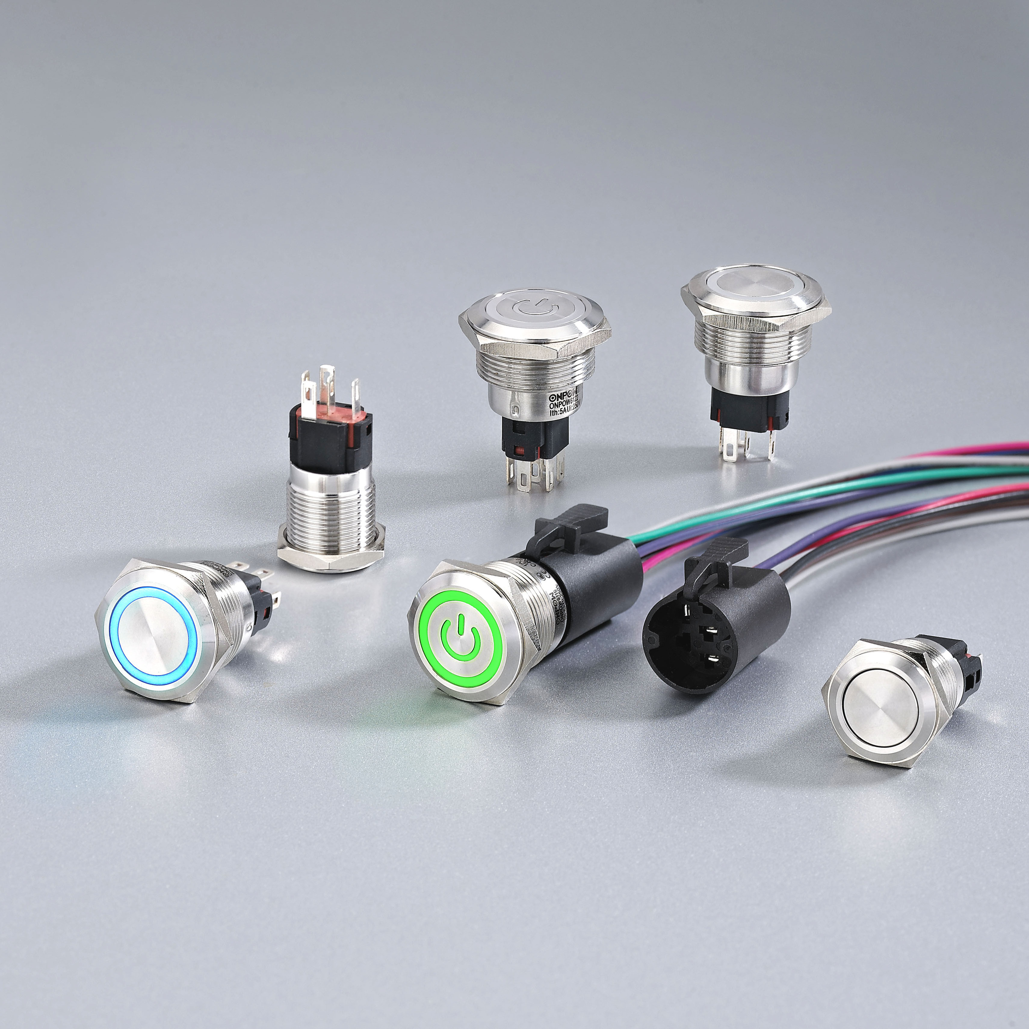 Illuminated metal momentary waterproof push button switch 12mm 16mm 19mm 22mm push button with plug