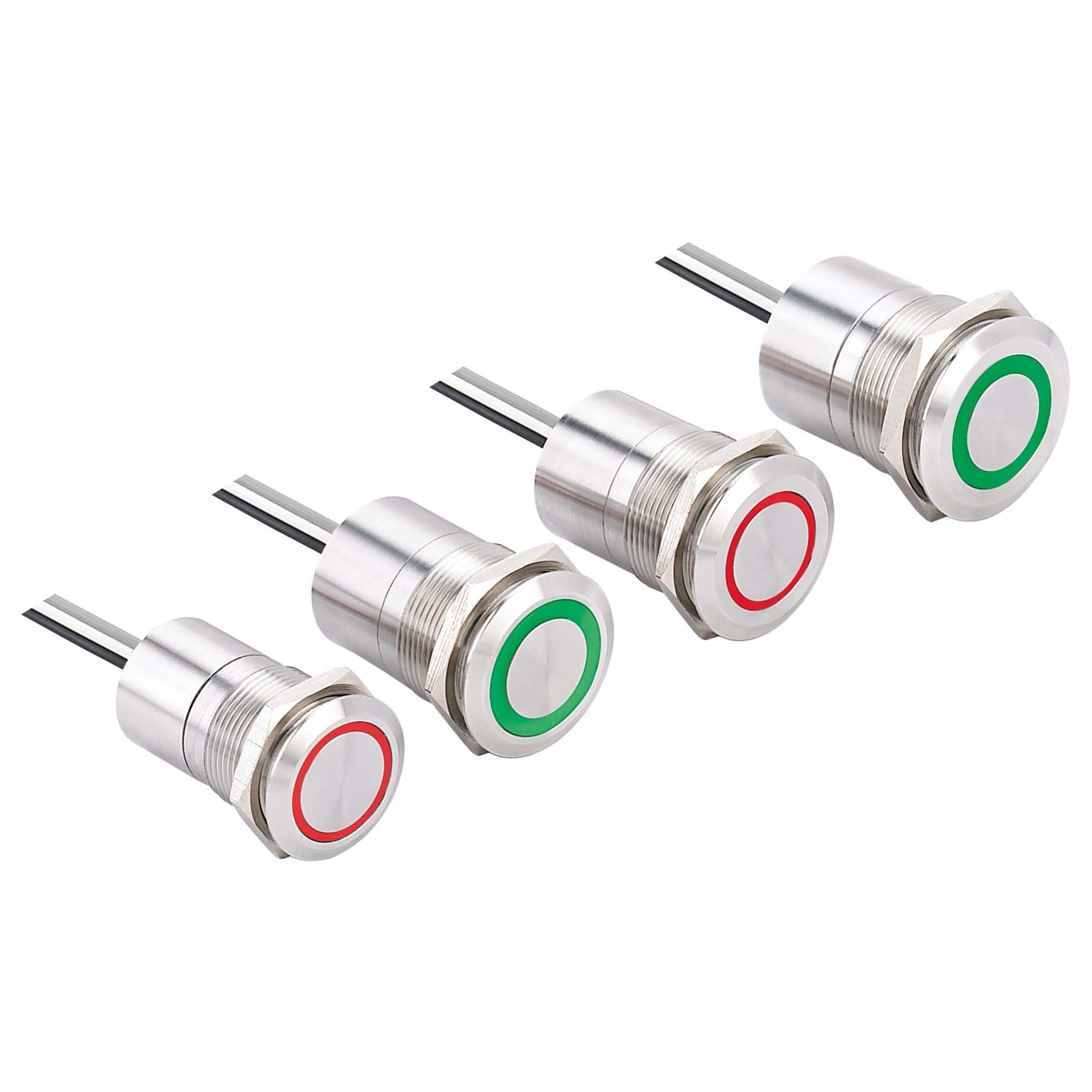 IP68/IP69 Circular Metal Momentary Capacitive Illuminated Push button Touch Capacitive Switch 12v 24v