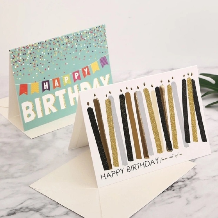 Best paper card for bulk profession custom exquisite lovely style invitation funny birthday gift card