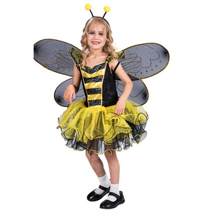 Low Price Bumble Bee Costume Kids Bee Costume Toddler Fancy Dress Halloween Dress with Bee Wings